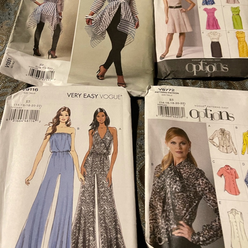 Bundle of Vogue Plus Size Sewing Patterns-all new/uncut/factory folded